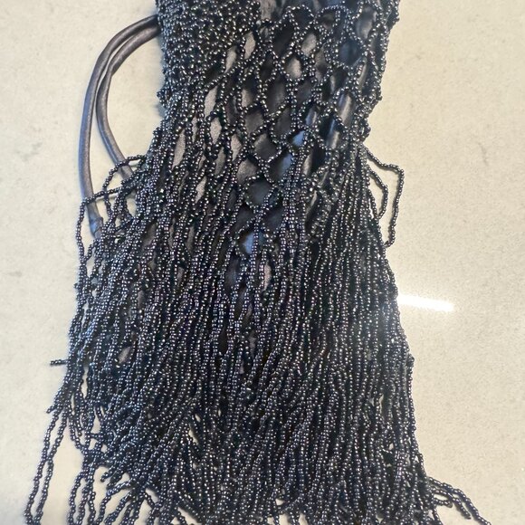 Zara BEADED SHOULDER BAG BLACK - Picture 4 of 5